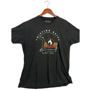 Fuel Twisting Grips Since 1992 Mens XL Black Motorcycle Graphic T-Shirt